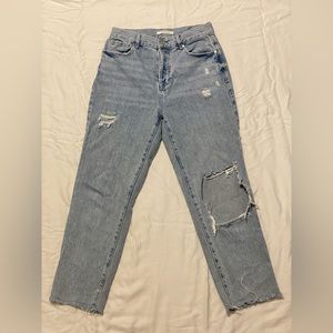 High Rise Straight PacSun Ripped Jeans